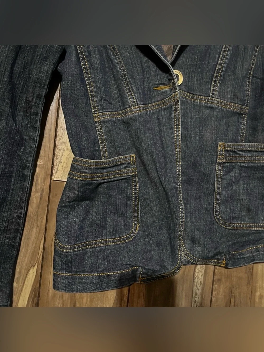 Vintage Michael Kors denim blazer jacket - Picture 2 of 6